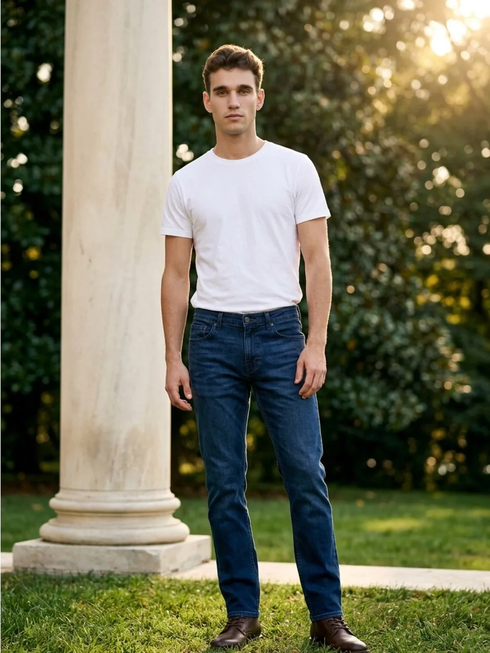 🚘 🆕Goodfellow & Co Men’s total flex slim fit Dark Blue Slim Straight Jeans 40X32